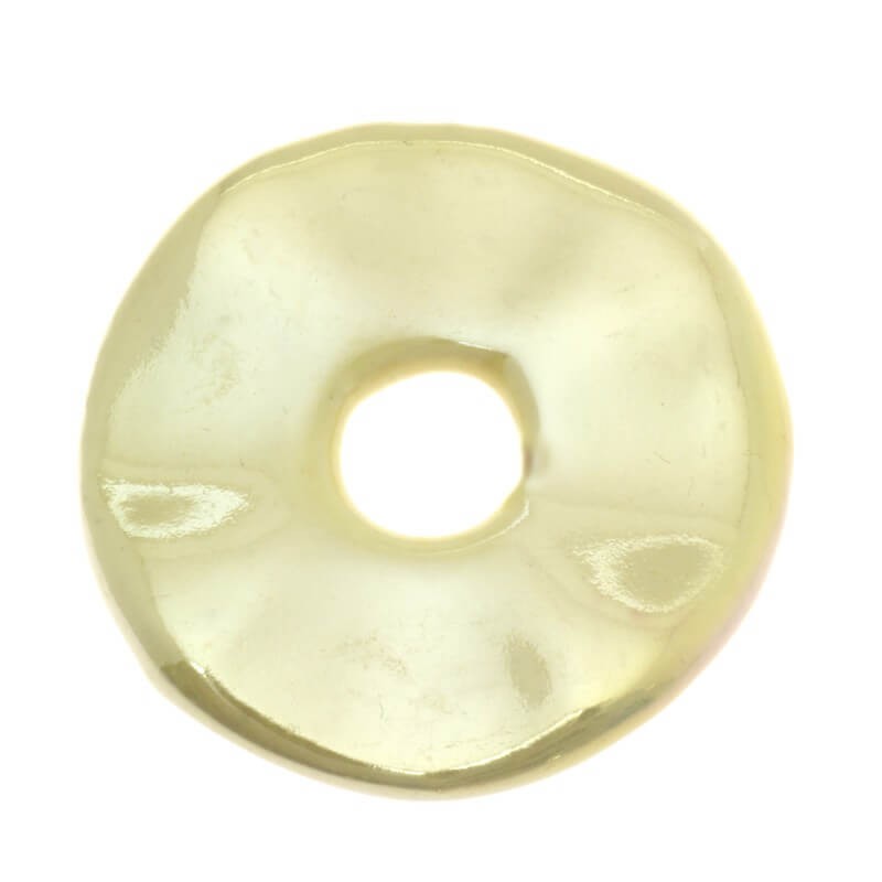 Ceramic disk medium cream gold 30mm 1pc CDY30K16