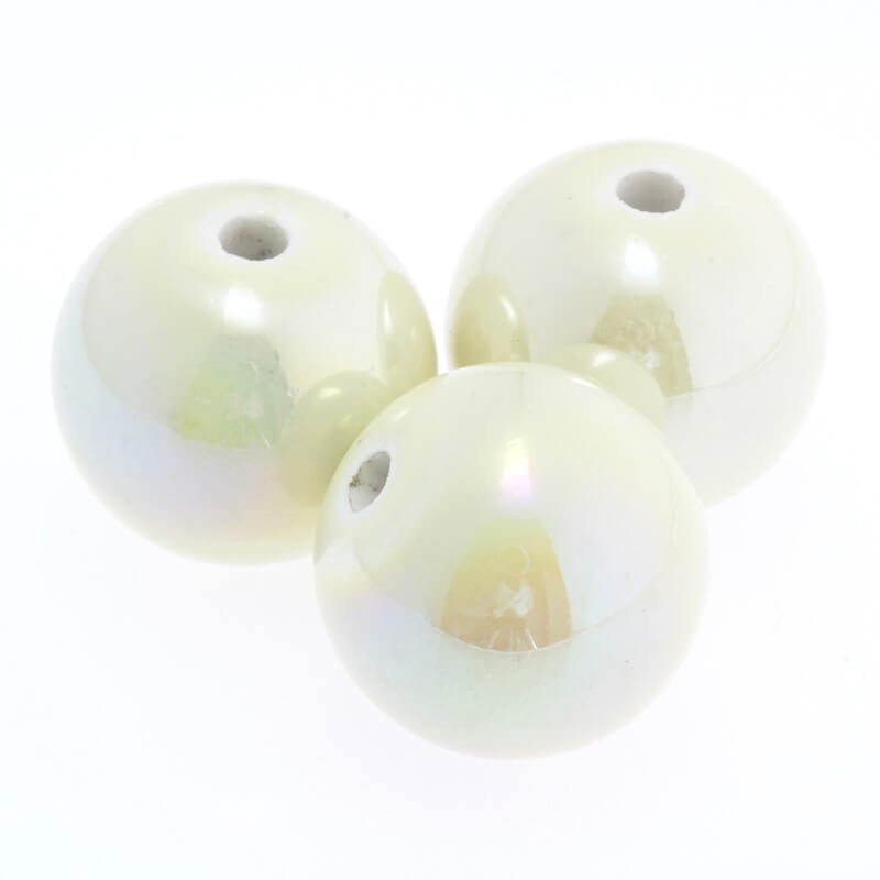 Ceramic ball 18mm cream gold gloss 1pc CKU18K05H