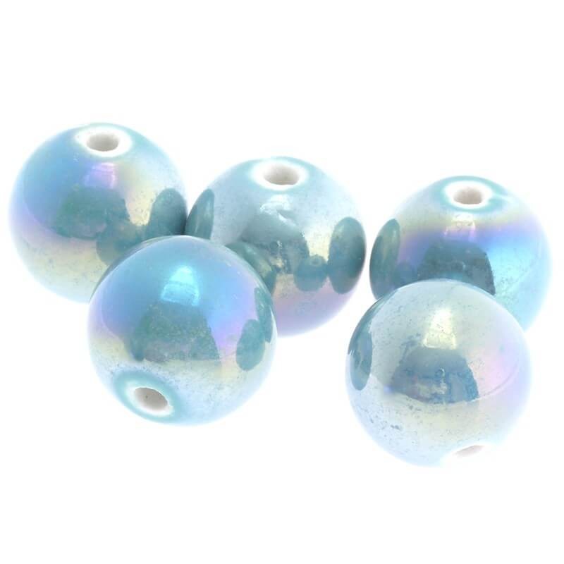 Ceramic ball 18mm turquoise with gloss 1pc CKU18Z11H