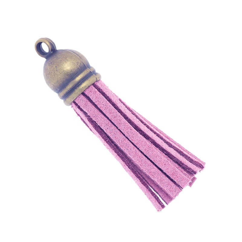 Tassel pendant, suede light purple 43x10mm, 1 piece TAMB10