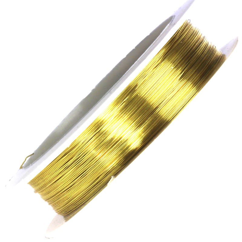 Drut jubilerski 0.25mm złoty metalik 25[m] (szpula) DR25ZL