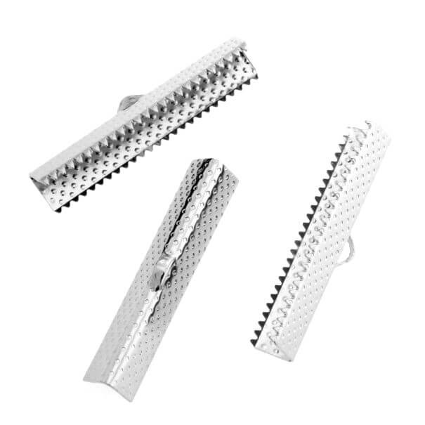 Dark silver crocodile clips 35x8x5.5mm 10 pieces LAPZO35
