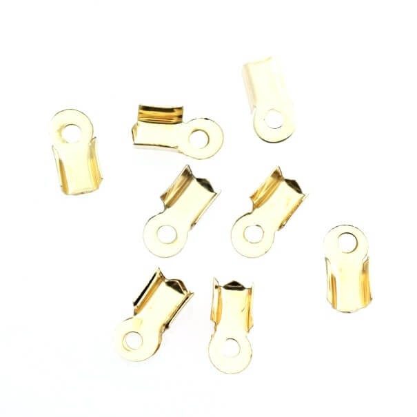 Łapaczki do biżuterii końcówki zaciskowe/ złoty 4mm 10szt LKGP4