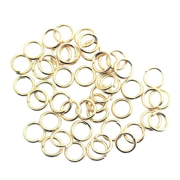 Gold-plated assembly rings 5x0.7mm 100pcs SMKO0507KG