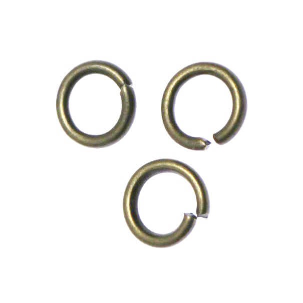 Mounting rings copper cut antique bronze 5 x 1mm 150pcs SMKO0510B