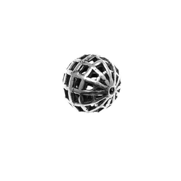Openwork ball, antique silver 14mm M3408 1pc
