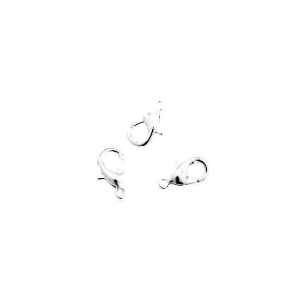 Silver plated carabiner clasp 10x6x3mm 10pcs ZS10LM
