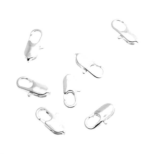 Silver-plated carabiner clasp 14mm lux 5pcs ZS14DL