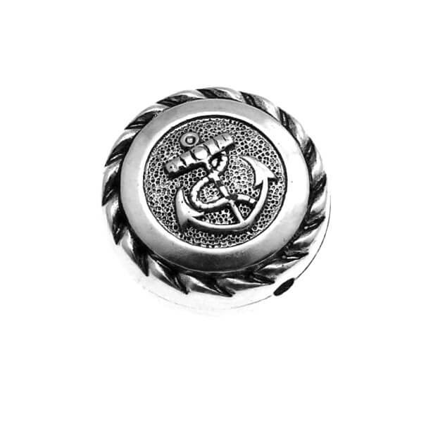 Sailor coin with an anchor acrylic bead 1pc xxy5132