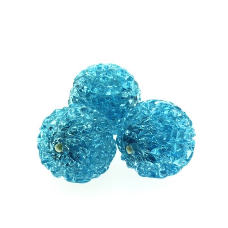 Glass beads openwork lux turquoise 15mm 1pc SZLXAZ010