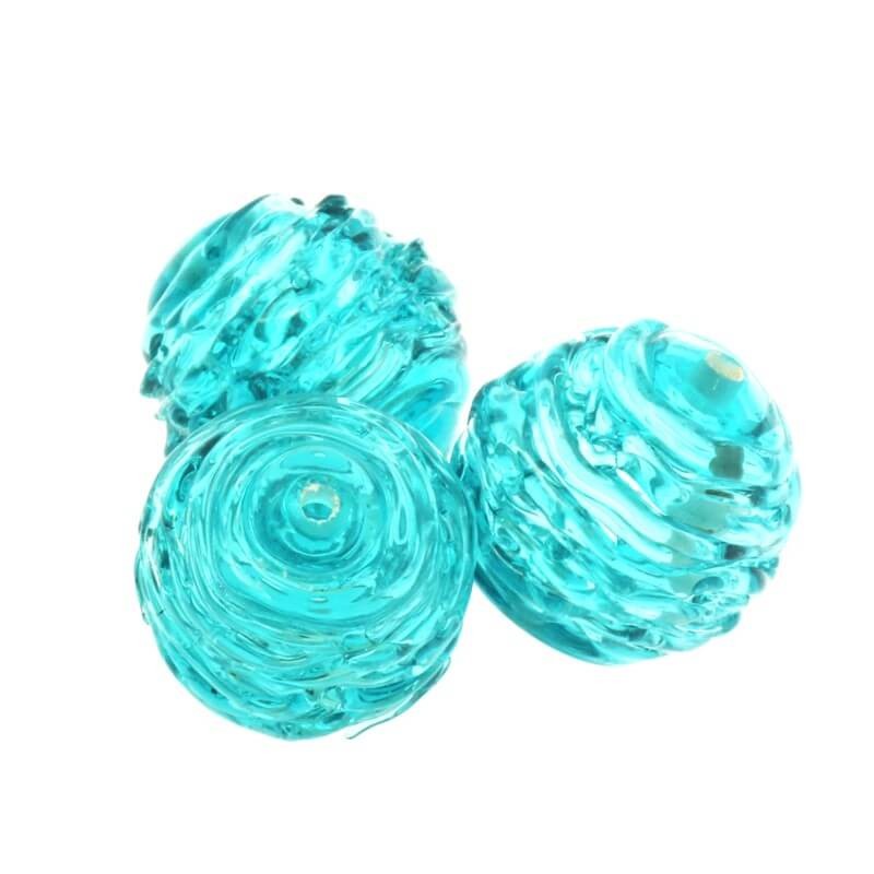 Glass beads openwork lux turquoise 16mm 1pc SZLXAZ011