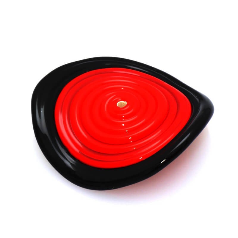 Lux disc, red and black 36mm, 1 pc SZLXS112