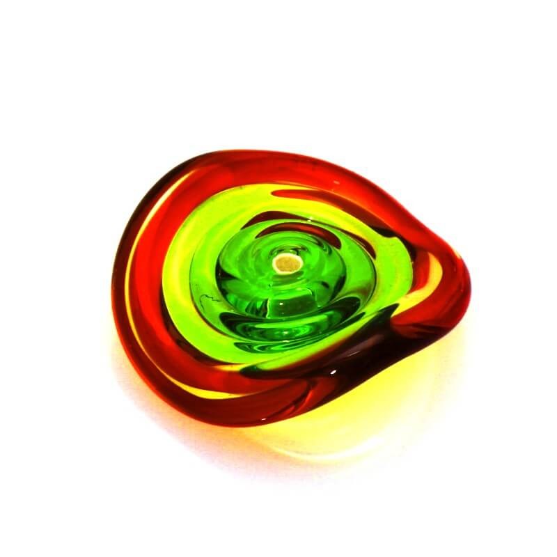 Lux disc, green-red 24mm, 1 pc SZLXS109
