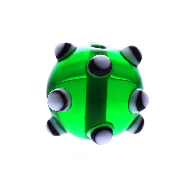 Bead ball with bubbles green 16mm 1pc SZLXS503