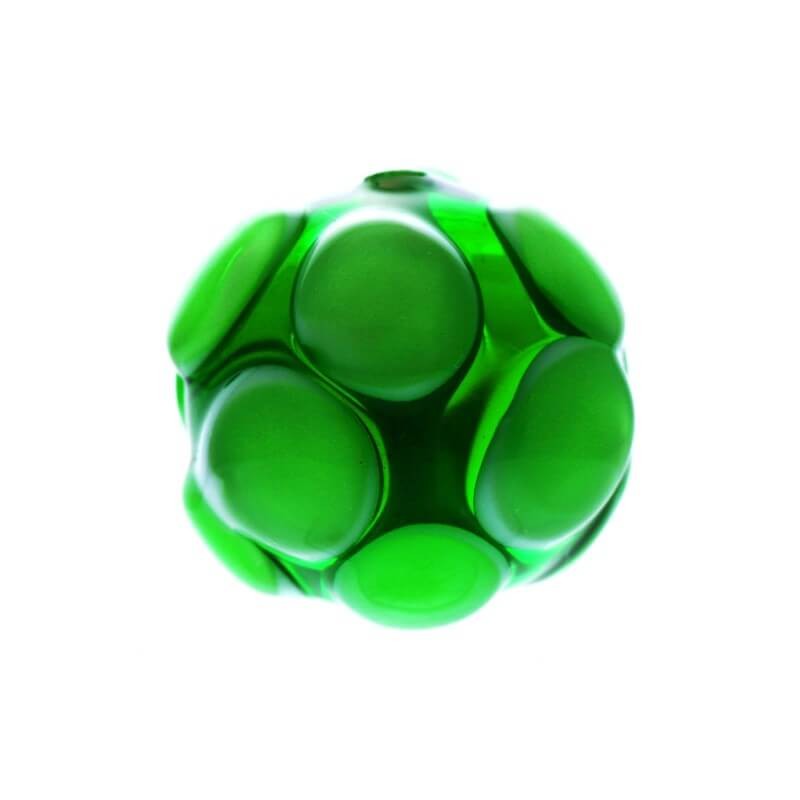 Bead ball with bubbles green 16mm 1pc SZLXS509