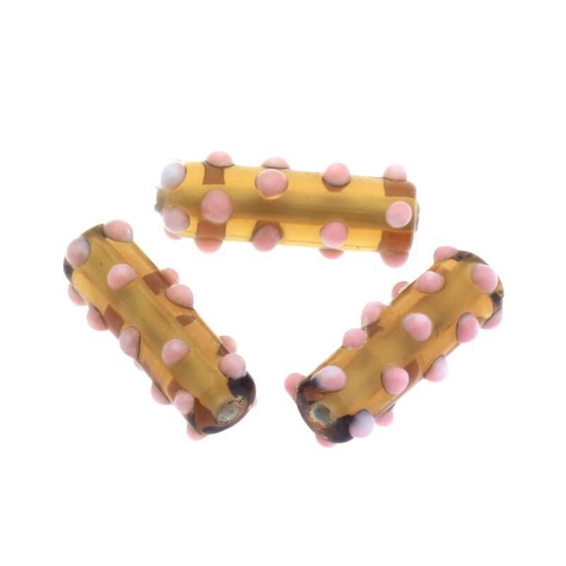 Roller tube DOTS Lux honey-pink 20x7mm 1pc SZLXS711