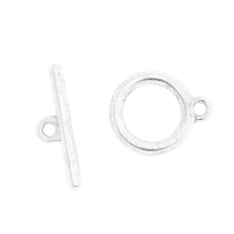Simple toggle clasp for bracelets 1pc dark silver 23x7 / 15x18mm SH023
