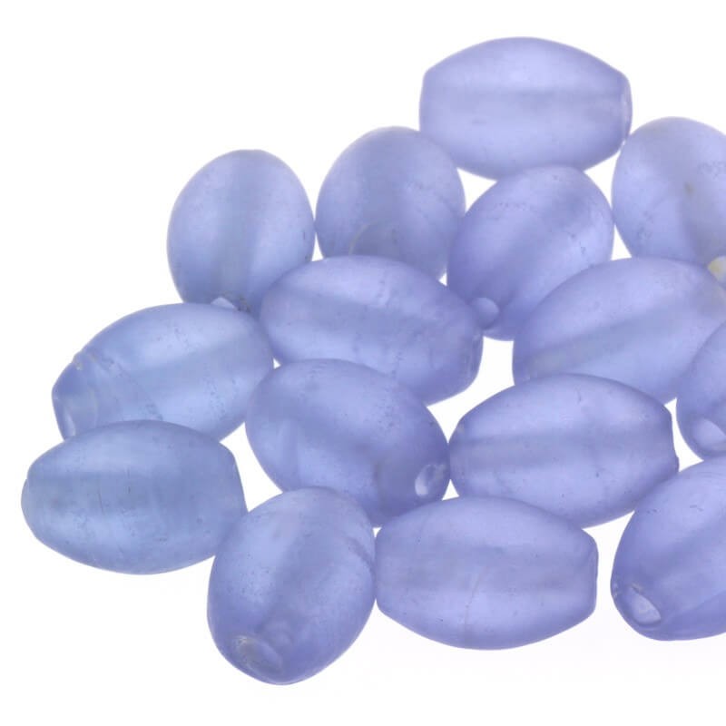 Bead olive mat light purple 16x10mm 2pcs SZMAOL010