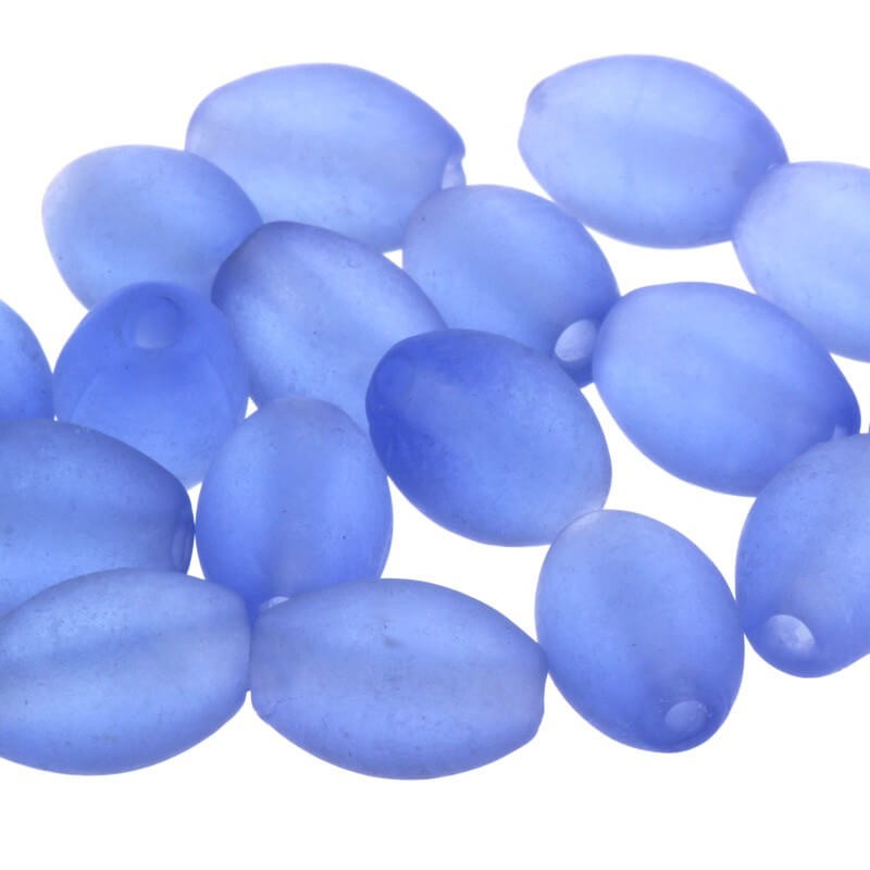 Olive bead mat light blue 16x10mm 2pcs SZMAOL007