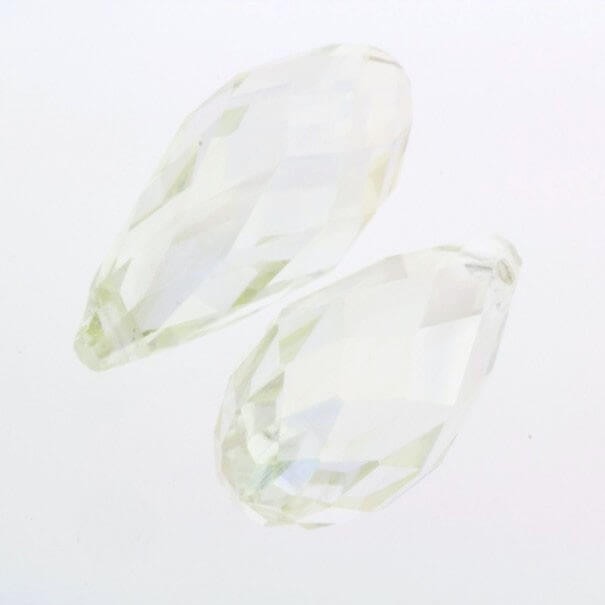 Bead teardrop faceted champagne 26x12mm 1pc SZSZDR005