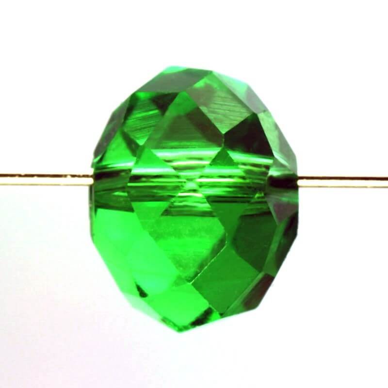 Oponka szkło kryształowe zielona 12x9mm 3szt SZSZOP1208