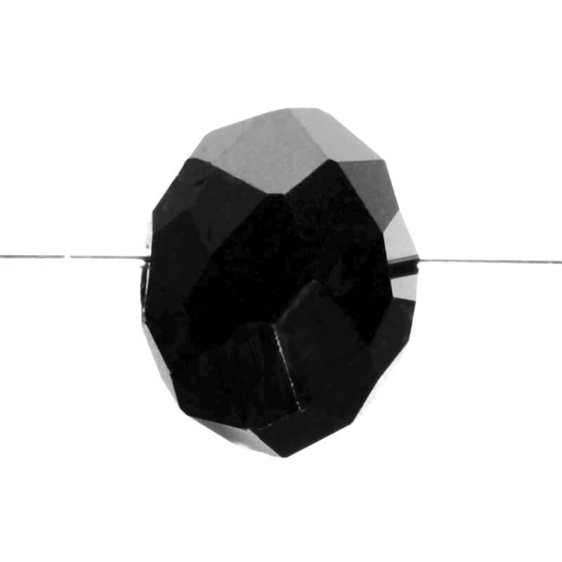 Oponka szkło kryształowe czarna 14x11mm 2szt SZSZOP1409