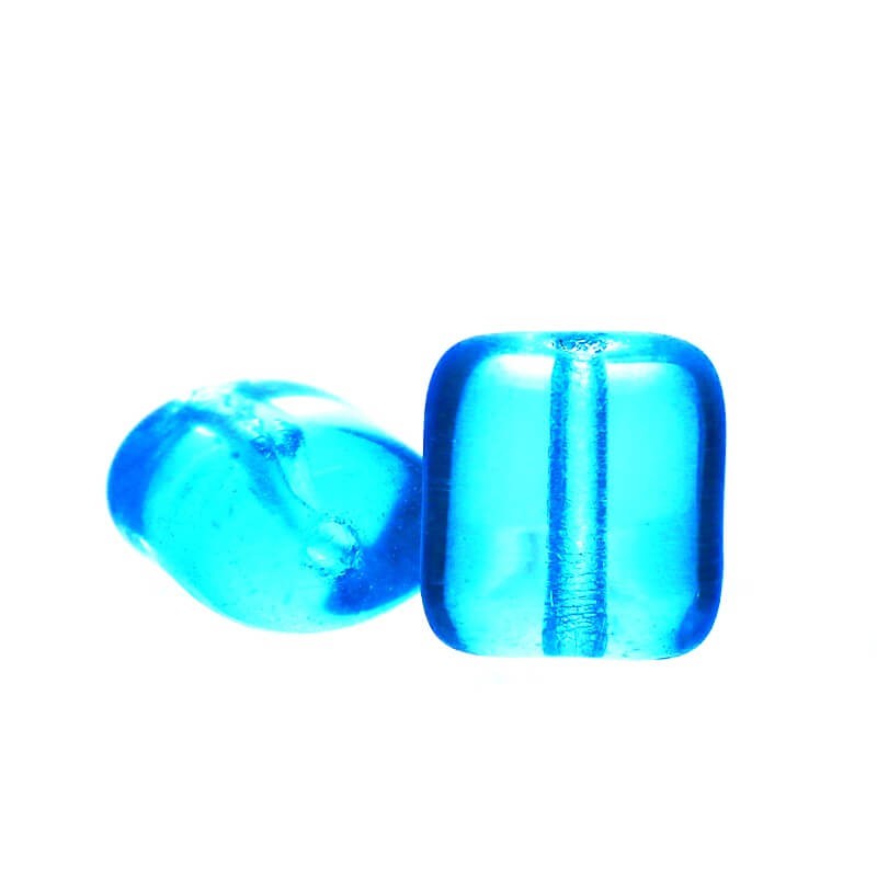Rectangular blue beads 8x7x6mm 6pcs SZZWIK115
