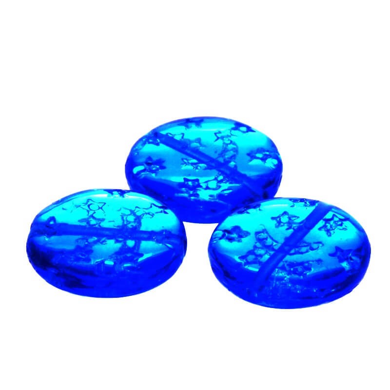 Coin beads dark blue 14x4mm 5pcs SZZWIK119