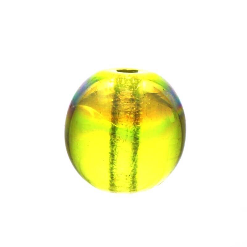 Yellow glass balls 12mm 4pcs SZZWKU042