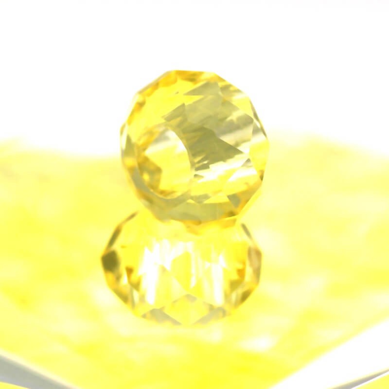 Modular bead crystal glass yellow 14x8mm 1pc SZSZPAN001