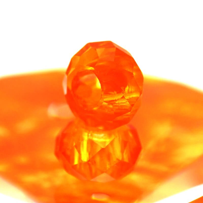 Koralik modułowy szkło kryształowe pomarańczowy 14x8mm 1szt SZSZPAN004