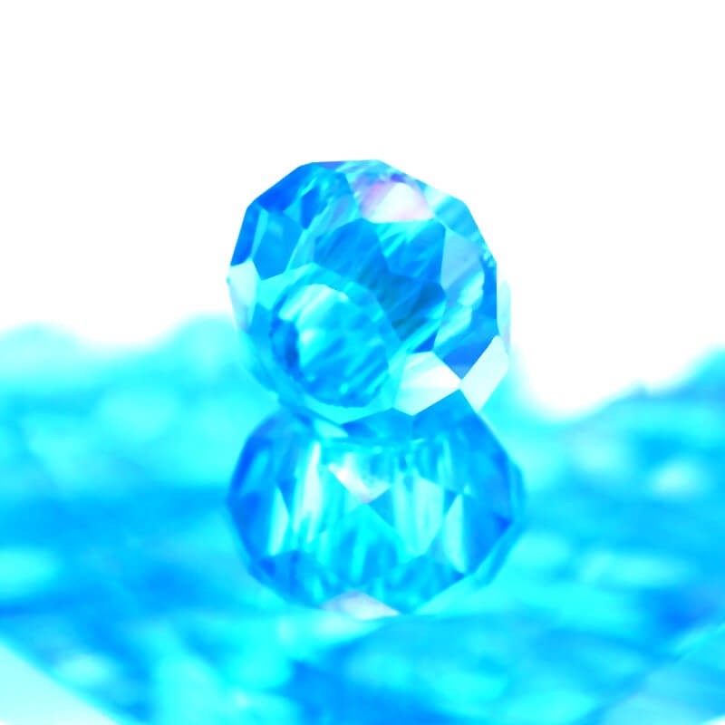 Modular bead crystal glass blue AB 14x8mm 1pc SZSZPAN008