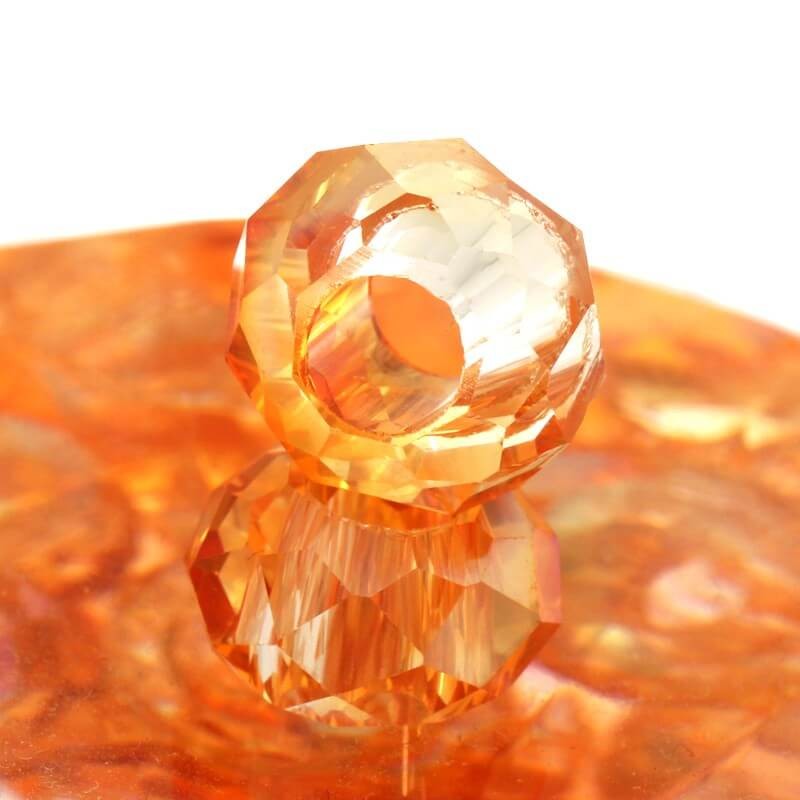 Koralik modułowy szkło kryształowe piękny pomarańczowy 14x8mm 1szt SZSZPAN019