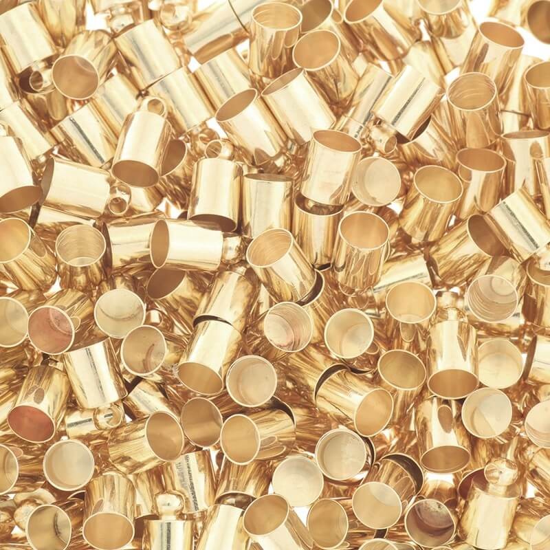 Końcówki okrągłe do wklejania złote 9x5mm/ wewn. 4.5mm 10szt ZKG07 KC gold