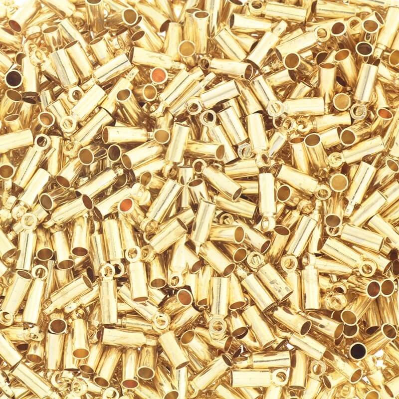 Końcówki okrągłe do wklejania złote 8x2.5mm/ wewn. 1.8mm 10szt ZKG05 KC gold