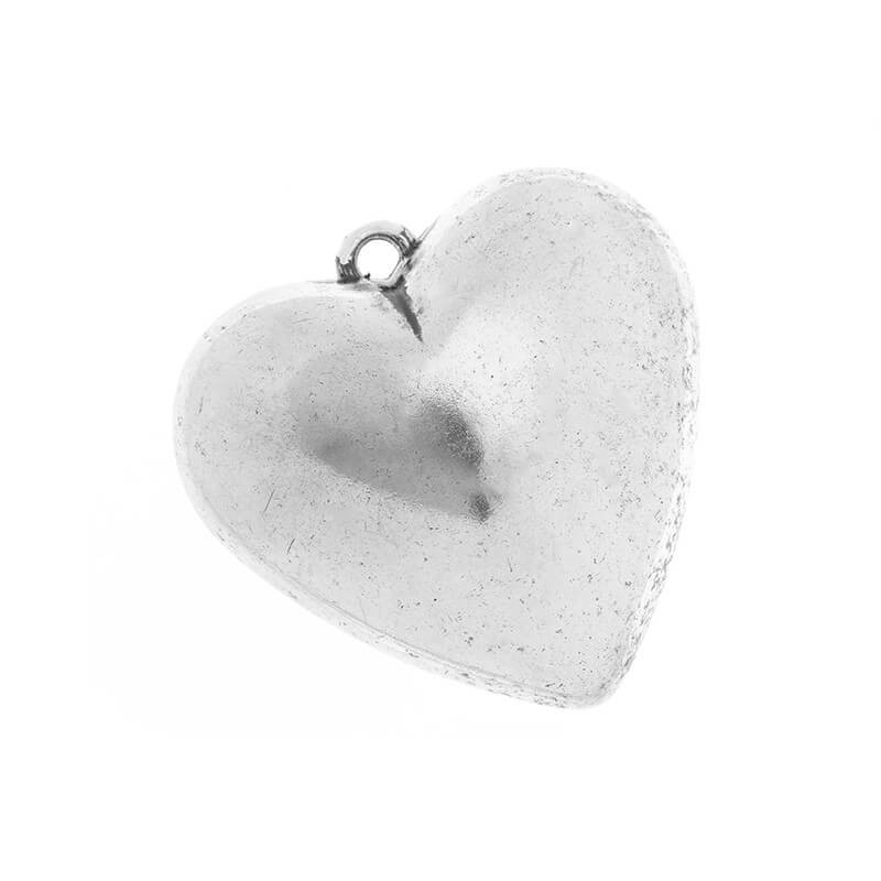 Big heart pendant, acrylic plated 50x50x21mm 1pc xxy4476