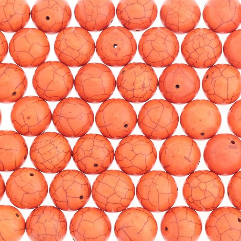 Howlite ball 1,8 cm orange 1pc HOPOKU18
