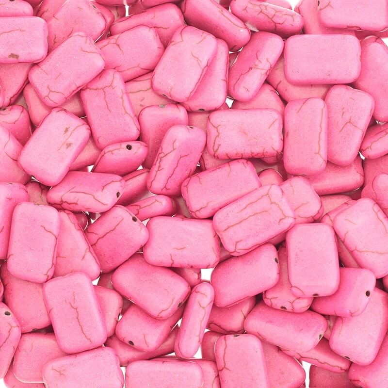 Howlite brick 2 cm pink 2 pcs HOROCMI