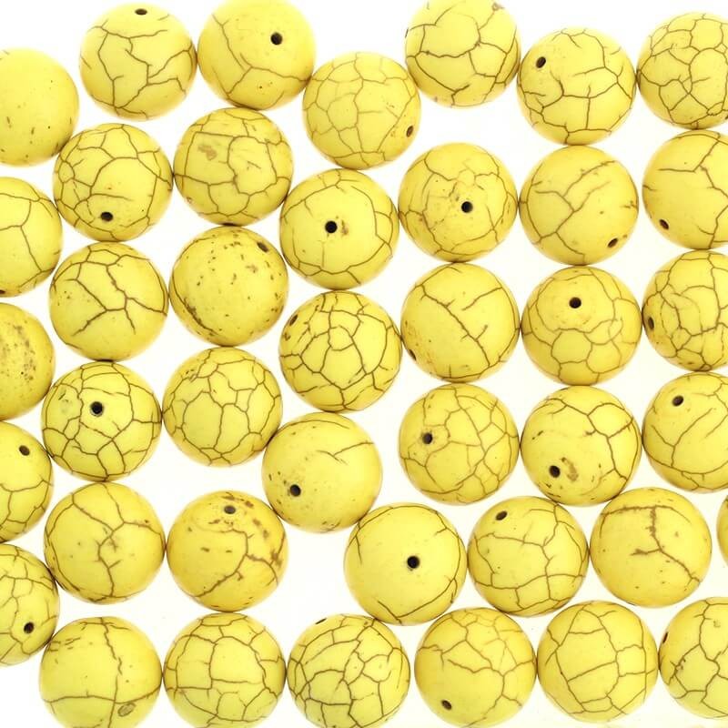 Howlite ball 1,8 cm yellow 1pc HOZOKU18