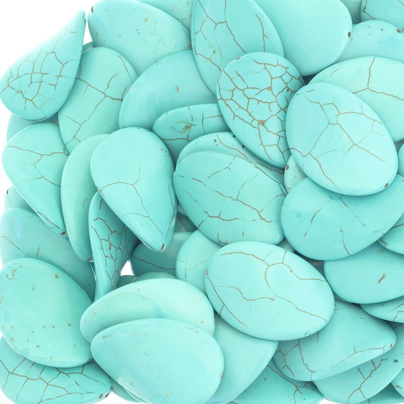 Howlite chips 3,5 cm turquoise 1 pc HOTUCH