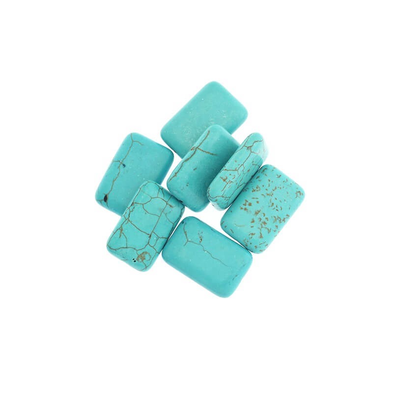 Howlite brick 3 cm turquoise 1 pc HOTUCS