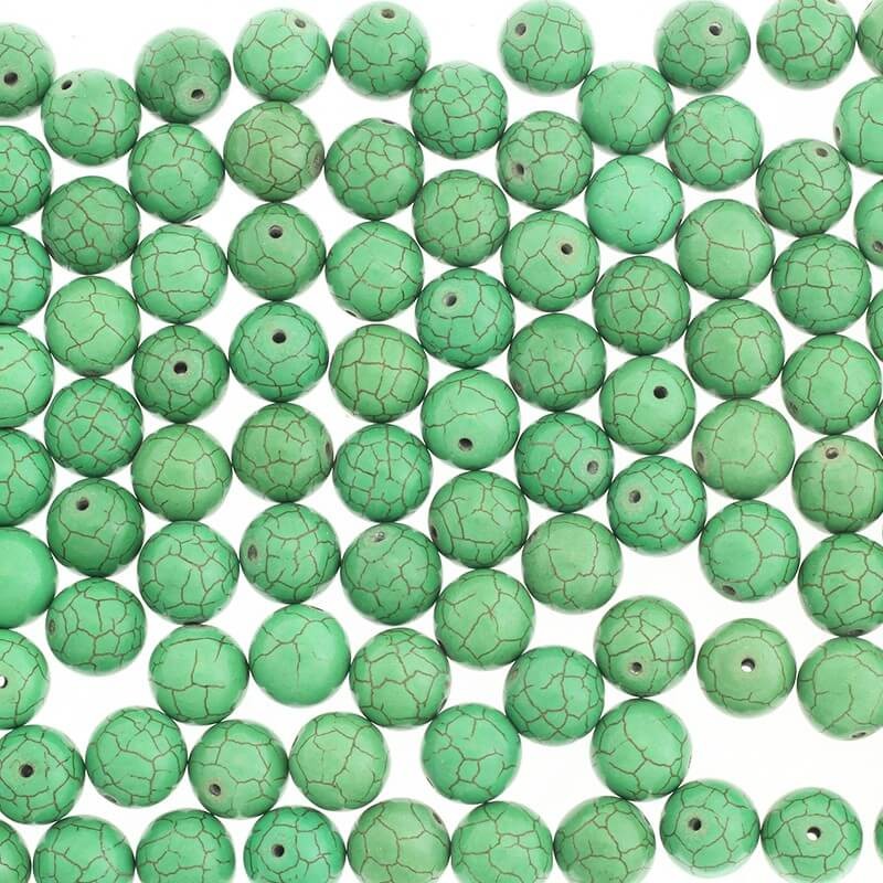 Howlite ball 1.2 cm green 2pcs HOZIKU12