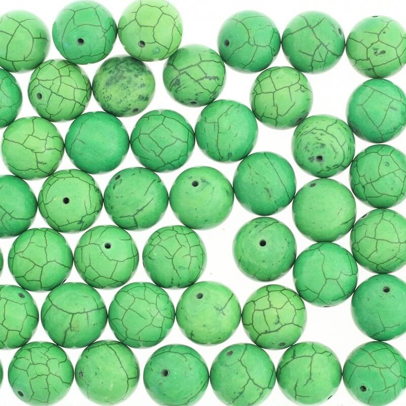 Howlite ball 1,8 cm green 1pc HOZIKU18