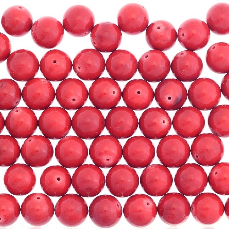 Bead marble intense red 16mm 1pc KAA020