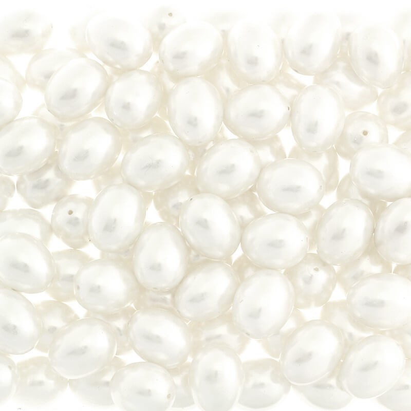 Pearl seashell olive white 20x15mm 1pc PSHIN002