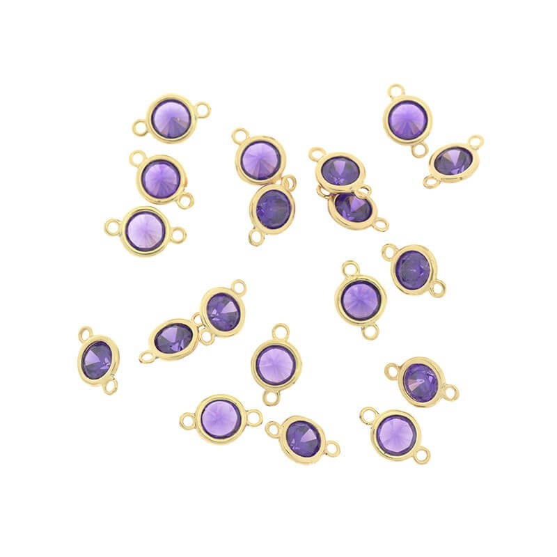 Connectors for jewelry crystals in the hyacinth fitting 1pc gold-plated 10x6x3mm ZG147