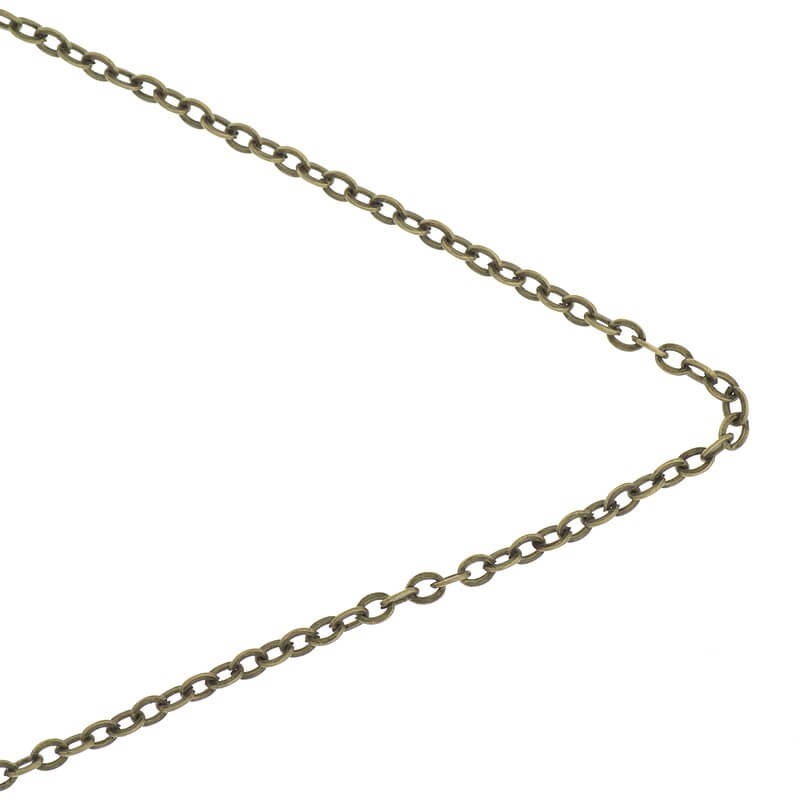 Jewelry chain ankier flat antique bronze 2x3x0.5mm 1m LL086AB