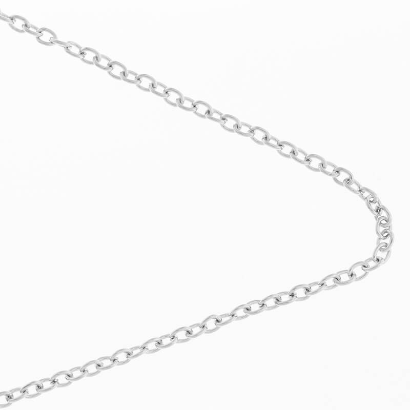 Ankier chain for jewelry fine dark silver 2.3x3.3mm 1m LL093AS