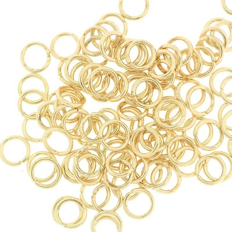 Mounting rings for jewelry cut gold 8 x 1.2mm 100pcs SMKO0812KG