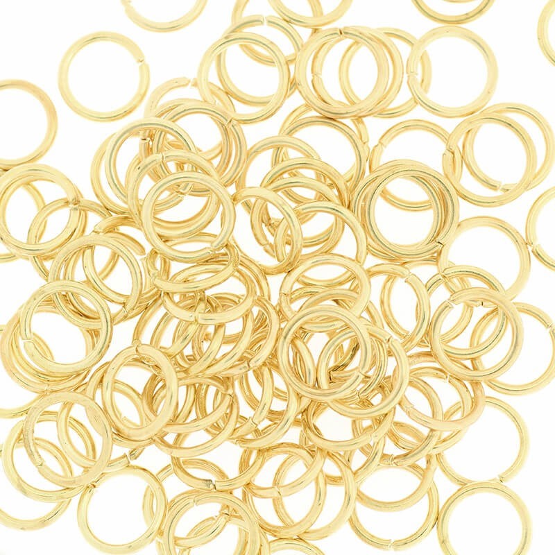 Mounting rings for jewelry cut gold 10 x 1.2mm 100pcs SMKO1012KG